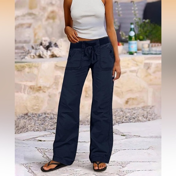 Flamingals Pants - Flamingos Straight Leg Pant with Drawstring Waist